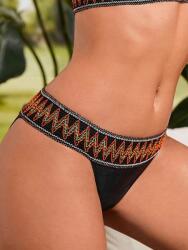 Shein Fekete Mintás Bikinialsó Klasszikus Shein S