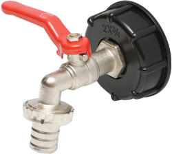  Robinet IBC din zinc cu adaptor 2 inch, filet exterior S60x6 si duza 3/4 (DISGP45)