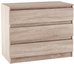 TEMPO KONDELA HANY 3 fiókos tölgy barna mdf komód