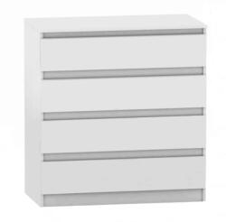 TEMPO KONDELA HANY 4 fiókos fehér mdf komód