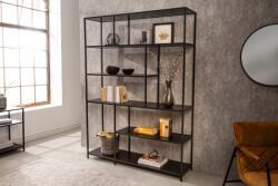 Invicta SLIM fekete fa polc 185x135 cm
