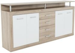 TEMPO KONDELA JUNO fehér mdf komód