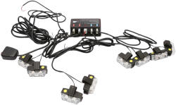 Breckner Germany Set 8 stroboscoape auto cu 2 LED-uri galbene, 12V, Breckner Germany (BK92812)