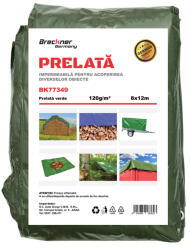 Breckner Germany Prelata impermeabila verde 8x12 m, 120 g/mp, cu ochiuri Breckner (BK77349)
