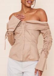 Prettylittlething Barna Hosszú Ujjú Nyitott Vállú Ing Prettylittlething 36
