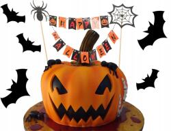 Rozz groz Halloween dekoráció sütemény tortafigurákhoz muffinhoz süteményhez tortadísz tortatűző girland papír (26144_rozz_gabA)