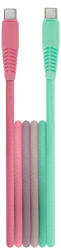 SETTY cable USB-C-USB-C kábel 1, 5 m 3A KGC-C-1.5320 átmenetes türkiz-rózsaszín (160271)
