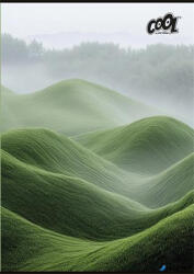 Victoria Füzet, tűzött, A4, sima, 80 lap, COOL BY VICTORIA "Green Calm - alter