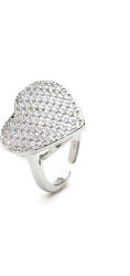 ElectraStore Inel Reglabil Argintiu Heart of Sparkles (C4845)