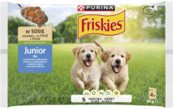 Friskies alutasak Junior Dog Csirke&SRP 4x85g Szószos válogatás