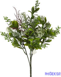  Vegyes műzöld csokor 40 cm - Fehér