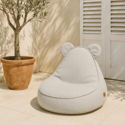 MeowBaby® Puf premium copii meowbaby outzy teddy featherfog gray , bean bag indoor outdoor cu urechi teddy pentru relaxare si joaca