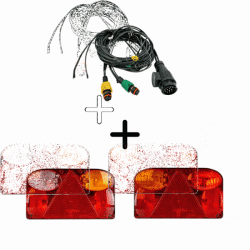 Fristom Pachet iluminare remorca FT-088 , triple + cablaj 12m, 13Pini (FT-088 BAJONET + VI-120-100)