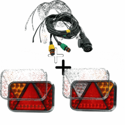 Fristom Pachet iluminare remorca FT-270 L NT LED O PM BAJONET + FT-270 P NT LED O COF BAJONET , triple + cablaj 12m, 13Pini (FT-270 NT LED + VI-120-100)