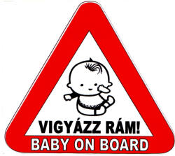  Vigyázz Rám! Baby On Board matrica 105x95mm