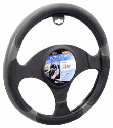 COMPASS Kormányvédő 37-39cm bőr hatású szürke-fekete Grip 31404