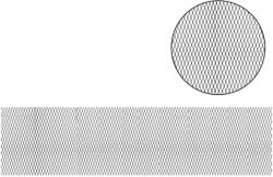 Automax Hűtőrács fekete (grill rács) 100x25cm AM9768