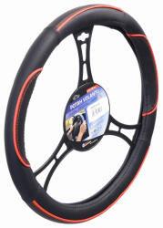 COMPASS Kormányvédő 37-39cm fekete-piros hullámos bordázattal Wave Compass 31428