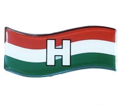  Magyarország zászló műgyantás matrica (H)