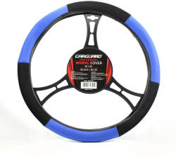 Carguard Kormányvédő 38cm fekete-kék gyöngyhálós és PU bőr HVA003