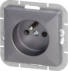 ORNO Priză încastrată simplă 2P+E Pearl, 16A, 250V, PT-16P, antracit (O-OR-OE-7705_A)