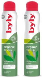 Byly Set Deodorant spray Byly Organic protectie 72H cu menta si ceai verde organic, 200 ml