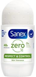 Sanex Zero% Respect & Control - Deodorant Roll-on 48H, Fara Alcool, Vegan, 50ml