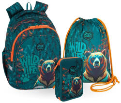 COOLPACK - Jerry ergonomikus iskolatáska szett - Bear - felszerelt emeleteses tolltartóval (F029968-2-szett) (F029968)