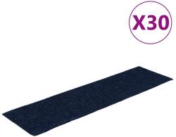 vidaXL 30 db kék lépcsőszőnyeg öntapadós téglalap alakú 76x20 cm 3365731 (3365731)