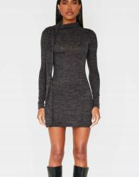 Prettylittlething Világosszürke Kötött Ruha Mini Hosszú Ujjú Prettylittlething 40