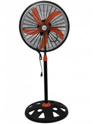 Voltz Вентилатор Oliver Voltz OV51760N18, 50W, 18", 3 скорости, Светлинен индикатор, Регулиране, Черен/оранжев (51760N18BO) - azo