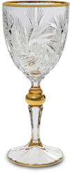 Bohemia 1845 Чаша за вино Bohemia 1845 Pinwheel Matt Cut and Gold 260ml, 6 броя (1005739)