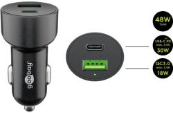 Goobay Mașină încărcător rapid 48W USB-A USB-C negru 90FC21 (90FC21)