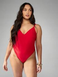 Missguided Piros Egyszínű Vállfás Fürdőruha Plus Size Missguided 50