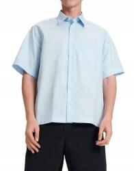 Reserved Kék Pamut Rövid Ujjú Ing Oversize Laza Gombokkal L