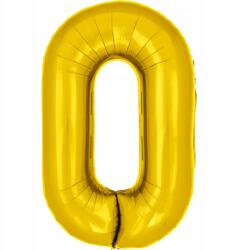 PartyBee Fólia lufi, 0-ás szám, arany 40 cm Születésnapi szám