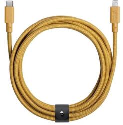Native Union Cablu USB C - Lightning, Native Union, 3m, acoperire textila, Galben BELT-CL-KFT-3-NP (BELT-CL-KFT-3-NP)