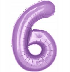 PartyBee Fólia lufi Szám 6 Lila 100cm 6 Éves héliumos lufi