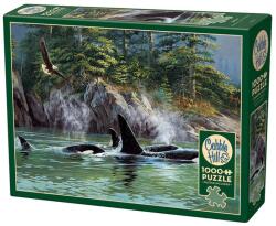 Cobble Hill Puzzle Cobble Hill din 1000 piese - Balene ucigașe (40183) Puzzle