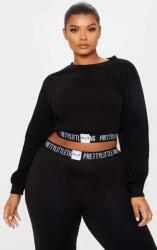 Prettylittlething Fekete Rövid Illeszkedő Klasszikus Hosszú Ujjú Pulóver Prettylittlething 50