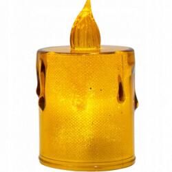 Koopman Dekoratív Gyertya 8 CM Borostyán Meleg Fehér 1 Led (623278)