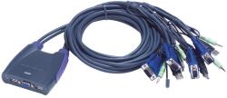 ATEN kvm превключвател vga usb + аудио, 4 порта - cs64us cs64us-at (cs64us-at)