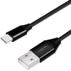 LogiLink CU0139 USB 2.0 Type-C кабел C/M към USB-A/M 0, 3 м черен (CU0139)