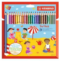 STABILO Trio 24бр. комплект цветни моливи + острилка 203/2-24 (203/2-24)