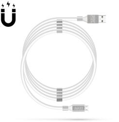Delight Кабел Delight - MicroUSB магнитен кабел за данни и зареждане, 2A, 1, 2 м, бял 55446M-WH (55446M-WH)