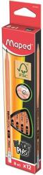 Maped Графитен молив с гума, B, триъгълен, MAPED "BlackPeps" 851724FC/851724 (851724FC/851724)