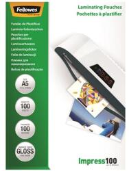 Fellowes Фолио за термоламиниране, 100 микрона, a5, гланц, 100 бр. , fellowes 5351002 (5351002)