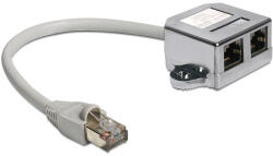 Delock RJ45 Дуплексор на портове 1 x RJ45 щепсел 2 x RJ45 жак (2 x Ethernet)