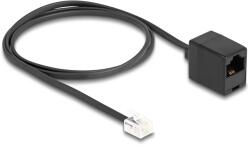 Delock Телефонен кабел Delock RJ11 мъжки - RJ45 женски, черен, 1 м