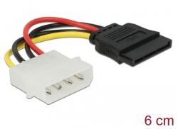 Delock Преобразувател Delock - 60112 (SATA 15 pin - Molex 4 pin, гайка/майка, 6cm) (60112)